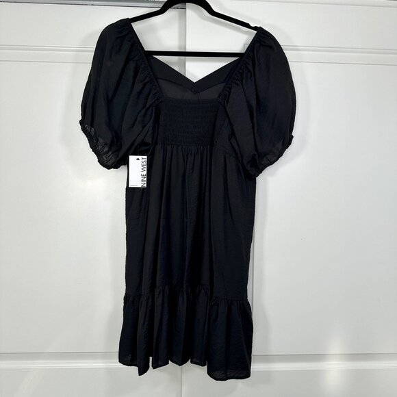 Babydoll Sweetheart Neckline Balloon Short Sleeves Mini Dress 0X - Picture 4 of 9